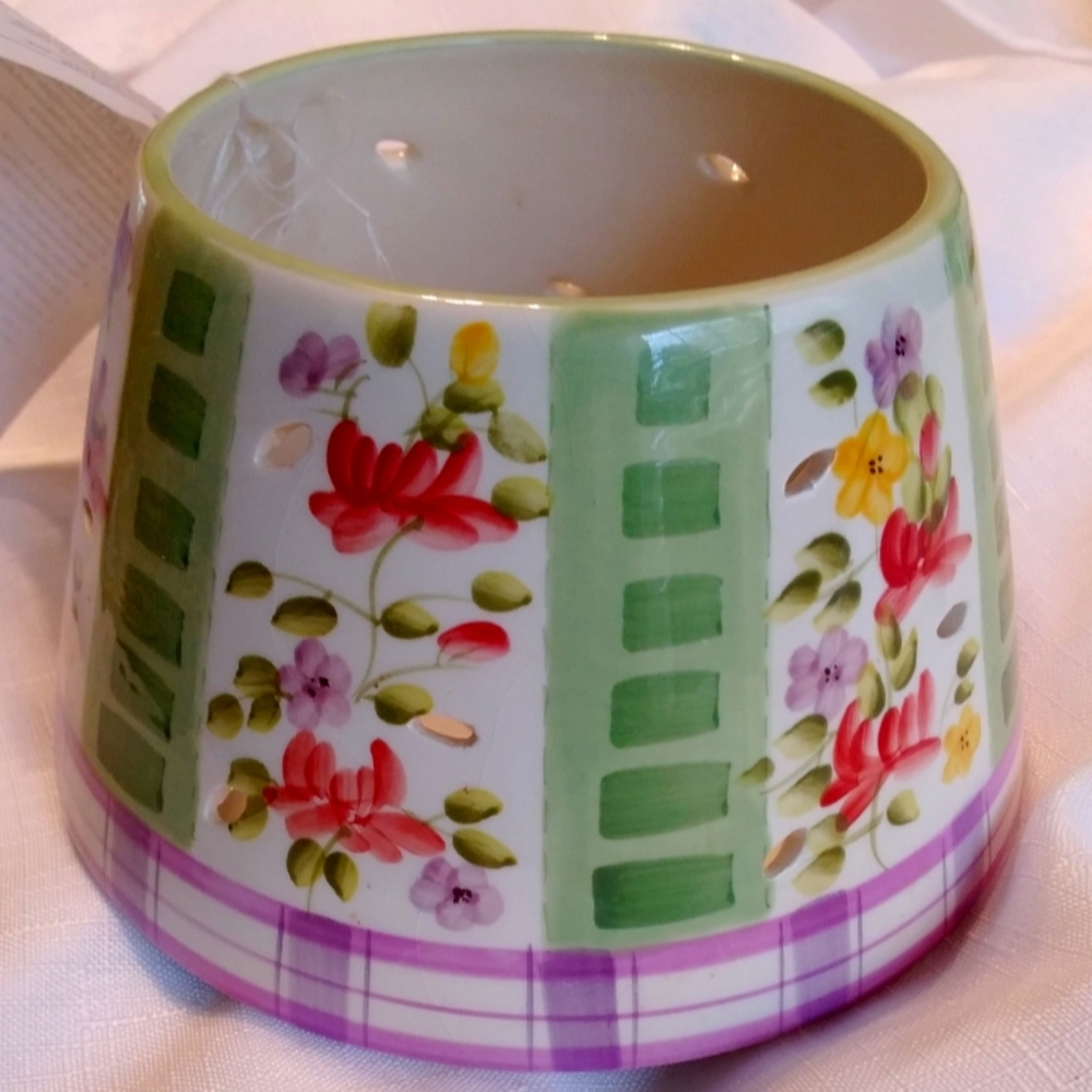 Home Interiors Floral Shade Candle Topper